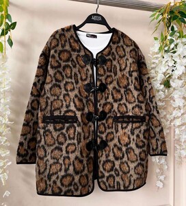  - LÖVYA ÖNÜ DÜĞMELİ CEPLİ LEOPAR CEKET 3180-35-LEOPAR